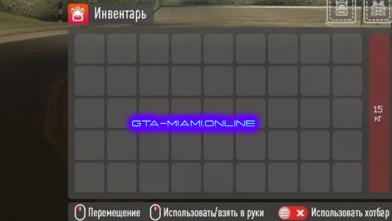 Инвентарь в Rad**r (MTA)